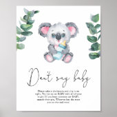 Bear Koala Sag nicht Baby Poster (Vorne)