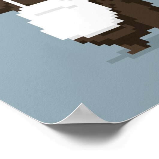 Bear Koch Pixel Art Poster (Ecke)