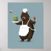 Bear Koch Pixel Art Poster (Vorne)