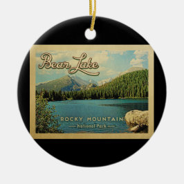 Bear Lake Colorado Vintage Keramik Ornament