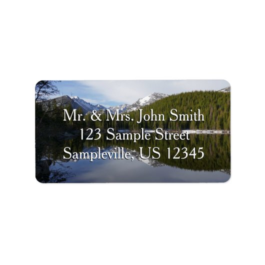 Bear Lake Reflection II Adressaufkleber (Vorne)