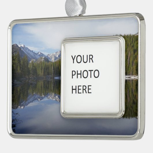 Bear Lake Reflection II Rahmen-Ornament Silber (Links)