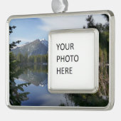 Bear Lake Reflection III Rahmen-Ornament Silber (Links)