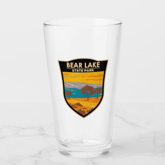 Bear Lake Staat Park Utah Vintag Glas (Vorderseite)