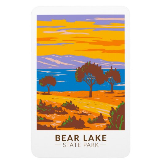 Bear Lake Staat Park Utah Vintag Magnet (Vertikal)