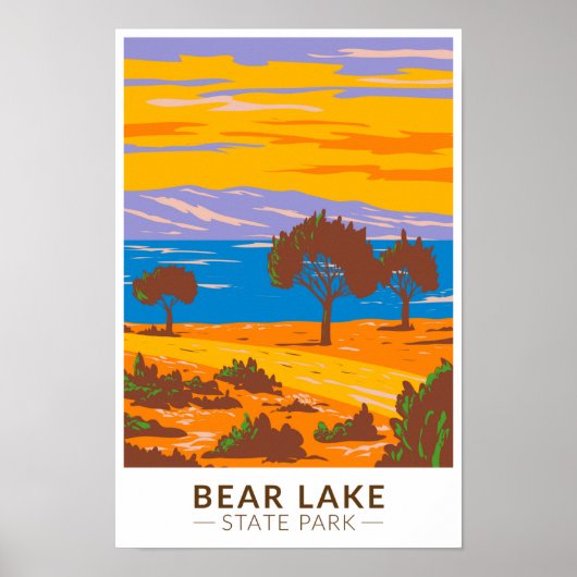 Bear Lake Staat Park Utah Vintag Poster (Vorne)