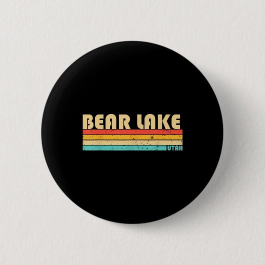 Bear Lake Utah Funny Fishing Camping Summer Button (Vorderseite)