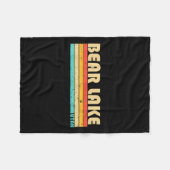 Bear Lake Utah Funny Fishing Camping Summer Fleecedecke (Vorderseite (Horizontal))