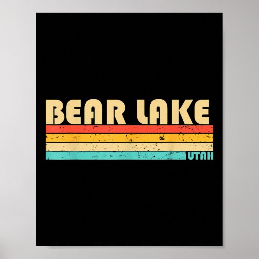 Bear Lake Utah Funny Fishing Camping Summer Poster (Vorne)