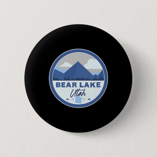 Bear Lake Utah Ut Mountains Badge Hiking Souvenir Button (Vorderseite)