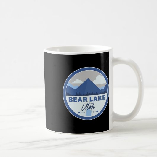 Bear Lake Utah Ut Mountains Badge Hiking Souvenir  Kaffeetasse (Rechts)