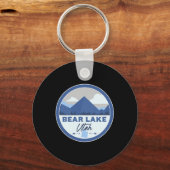 Bear Lake Utah Ut Mountains Badge Hiking Souvenir Schlüsselanhänger (Vorderseite)