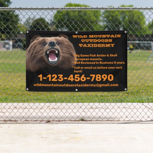 Bear Large Game Taxidermy Shop anpassen Banner (Insitu)