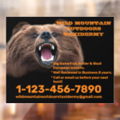 Bear Large Game Taxidermy Shop anpassen Fensteraufkleber (Blatt 2)