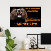 Bear Large Game Taxidermy Shop anpassen Poster (Heimbüro)