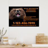 Bear Large Game Taxidermy Shop anpassen Poster (Küche)