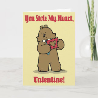 Bear Lawyer "Stolen Heart" - Valentine Card Feiertagskarte
