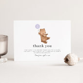 Bear Lila Ballon Danke Karte