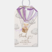 Bear Lilac Bearly Wait Teddy Bear Lilac Dankeschön Geschenkanhänger (Vorderseite)