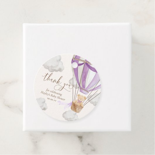 Bear Lilac Bearly Wait Teddy Bear Lilac Dankeschön Geschenkanhänger (Beispiel)