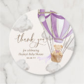 Bear Lilac Bearly Wait Teddy Bear Lilac Dankeschön Geschenkanhänger (Vorderseite)