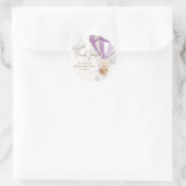 Bear Lilac Bearly Wait Teddy Bear Lilac Dankeschön Runder Aufkleber (Tasche)