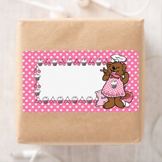 Bear Little Baker Label (Insitu)