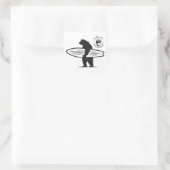 Bear-Logo-Aufkleber Quadratischer Aufkleber (Tasche)