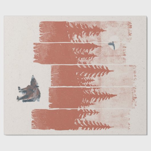 Bear Lover Animal Lover Geschenk | Bärenüberbau Geschenkpapier (Flach)