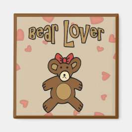 Bear Lover SQUARE Refridgerator Magnet