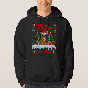 Bear Lover Xmas Lighting Weihnachtsmannmütze Bären Hoodie