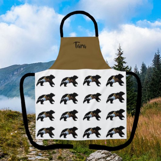 Bear Lover's Schürze "Bären mit den Bergen"
