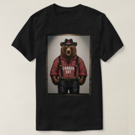 Bear Lumberjack Canada Day T-Shirt