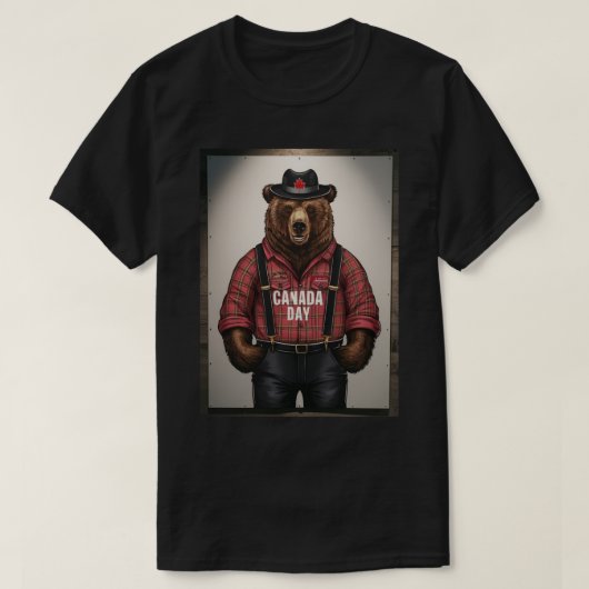 Bear Lumberjack Canada Day T-Shirt (Design vorne)