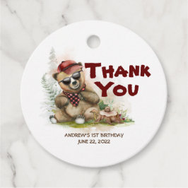 Bear Lumberjack Niedliche Geburtstag Vielen Dank Geschenkanhänger