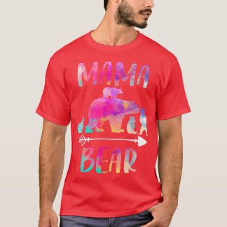 Bear Matching Family Outfits, Funny Mama Bear Four T-Shirt