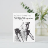 Bear Mauling Romance Postkarte (Stehend Vorderseite)