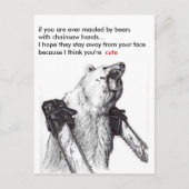 Bear Mauling Romance Postkarte (Vorderseite)