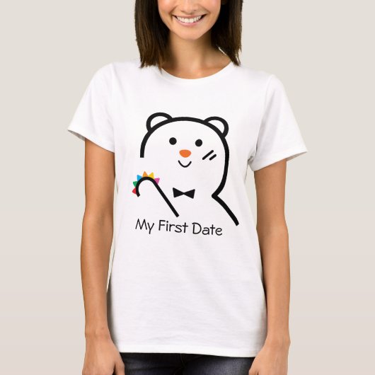 Bear meinen ersten Date-T - Shirt (Vorderseite)