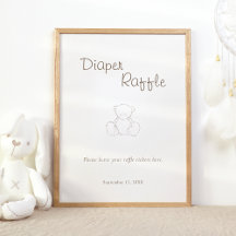 Bear Minimalistisch Baby Dusche Windeln Windeln Ra