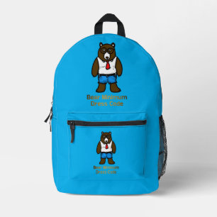 Bear Minimum Funny Pub Art Bedruckter Rucksack