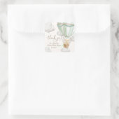 Bear Mint Bear Mint (Vorwarte) Danke Babydusche Quadratischer Aufkleber (Tasche)