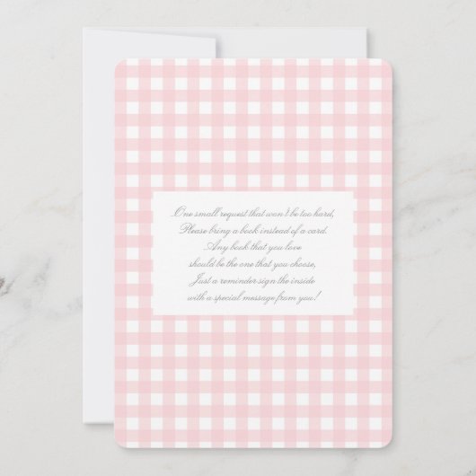 Bear mit Balloon Baby Shower Girl Einladung (Rückseite)