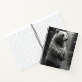 Bear mit einem gemütlichen Pullover Notizblock (Innenseite)