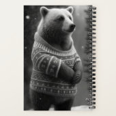 Bear mit einem gemütlichen Pullover Notizblock (Rückseite)