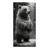 Bear mit einem gemütlichen Pullover Poster (Vorderseite)