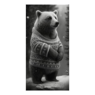Bear mit einem gemütlichen Pullover Poster
