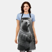 Bear mit einem gemütlichen Pullover Schürze (Getragen)