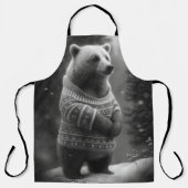 Bear mit einem gemütlichen Pullover Schürze (Vorderseite)