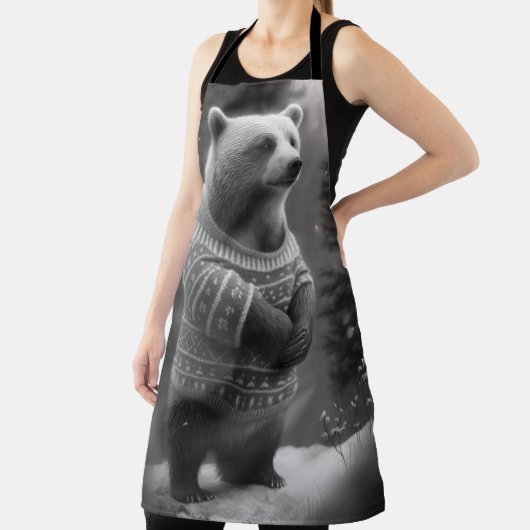 Bear mit einem gemütlichen Pullover Schürze (InSitu)